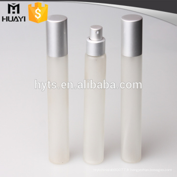 Vente chaude 35 ml verre dépoli pulvérisateur tube de parfum avec pulvérisation d&#39;aluminium